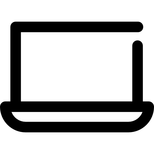 Laptop Smooth Contour Lineal icon