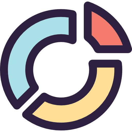 gráfico circular Smooth Contour Color icono