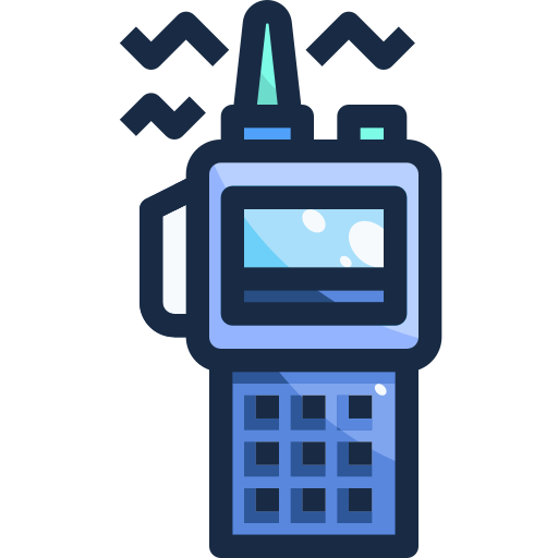 walkie-talkie Justicon Lineal Color icoon
