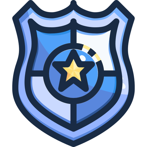politie badge Justicon Lineal Color icoon