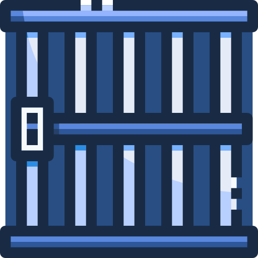 Jail Justicon Lineal Color icon