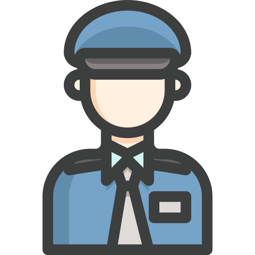 Security guard Justicon Lineal Color icon