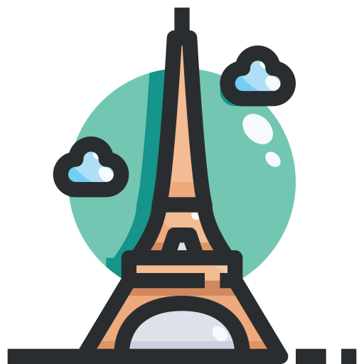 에펠 탑 Justicon Lineal Color icon