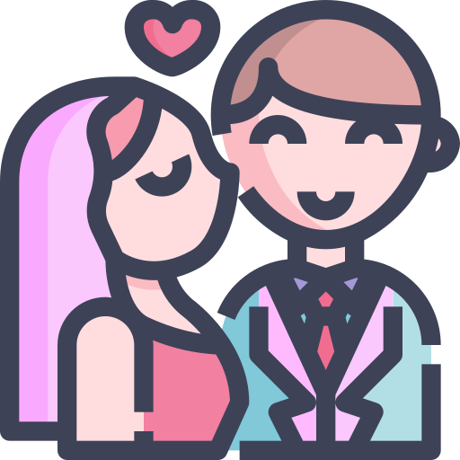 Couple Justicon Lineal Color icon