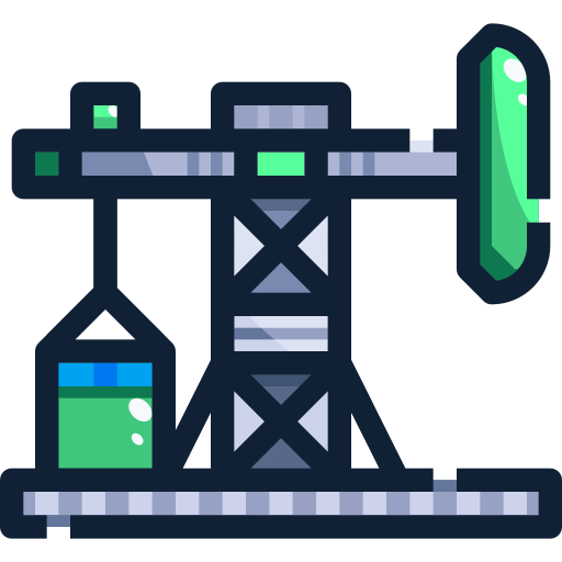 Pumpjack Justicon Lineal Color icono