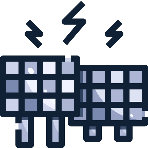 Solar panel Justicon Lineal Color icon