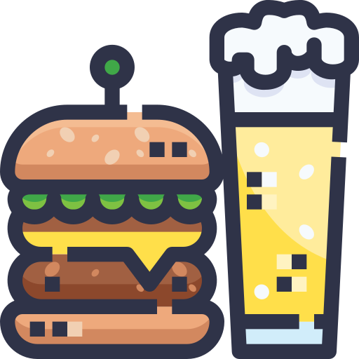 burger Justicon Lineal Color Icône
