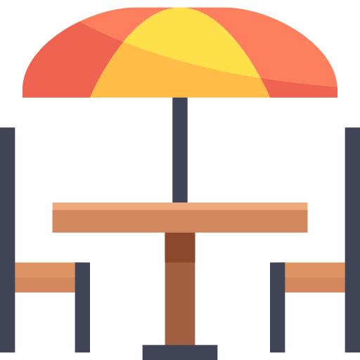 ピクニック用のテーブル Justicon Flat icon