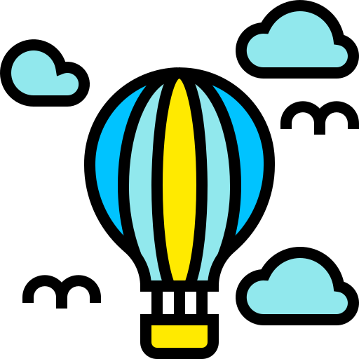heißluftballon Pixelmeetup Lineal Color icon
