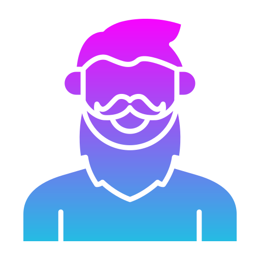 barba Generic gradient fill icono