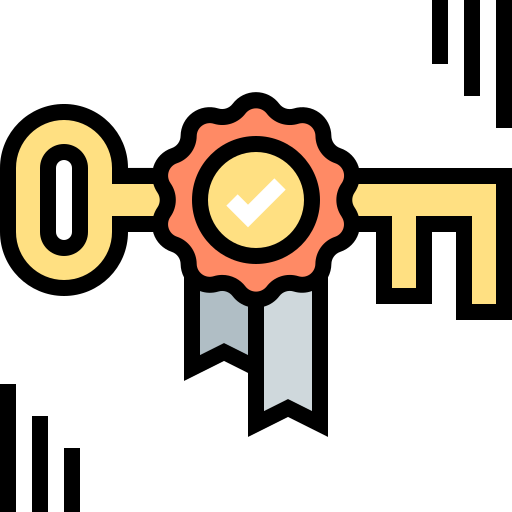 Сертификат открытого ключа Pixelmeetup Lineal Color иконка