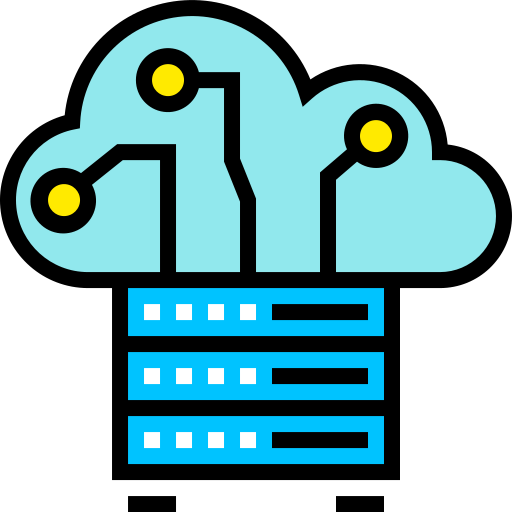 Cloud hosting Pixelmeetup Lineal Color icon