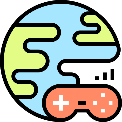 Gamepad Pixelmeetup Lineal Color icono