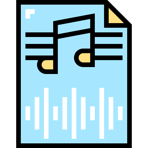 Музыкальный файл Pixelmeetup Lineal Color иконка
