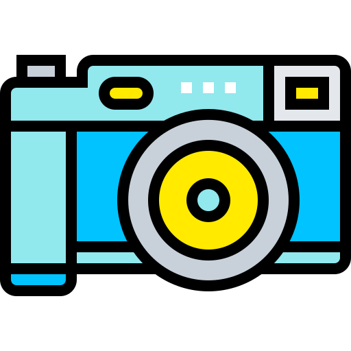 kamera Pixelmeetup Lineal Color ikona