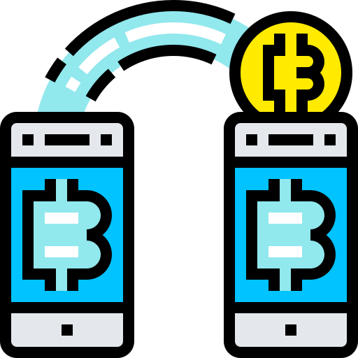 Bitcoin Pixelmeetup Lineal Color icon