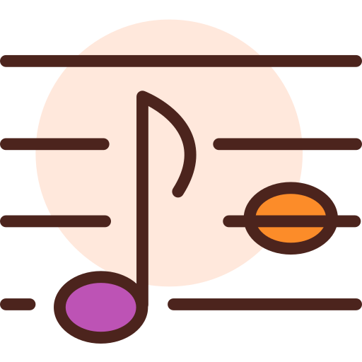 musik note Darius Dan Lineal Color icon