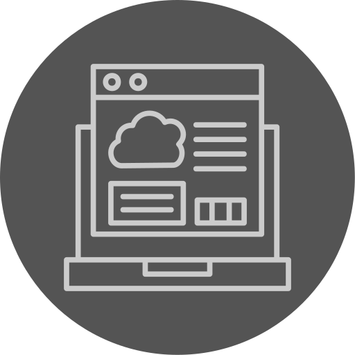 Cloud coding Generic color fill ikon