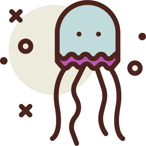 Jellyfish Darius Dan Lineal Color icon