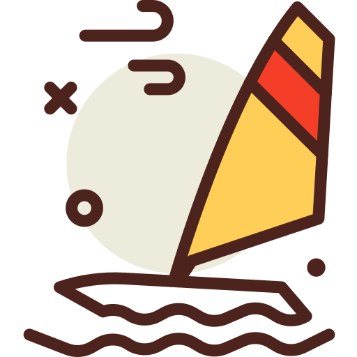 Barco de vela Darius Dan Lineal Color icono