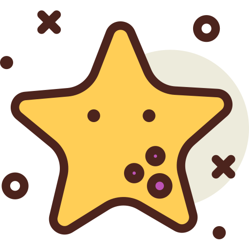 Estrella de mar Darius Dan Lineal Color icono