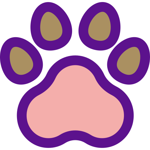 Paw print Darius Dan Lineal Color icon