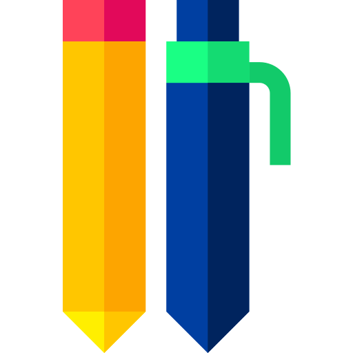 Lápis Basic Straight Flat Ícone