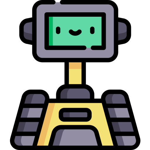 robot spaziale Kawaii Lineal color icona