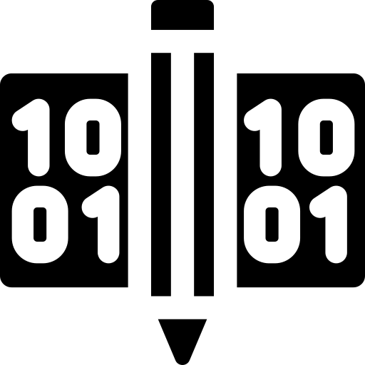 Código binario Basic Rounded Filled icono