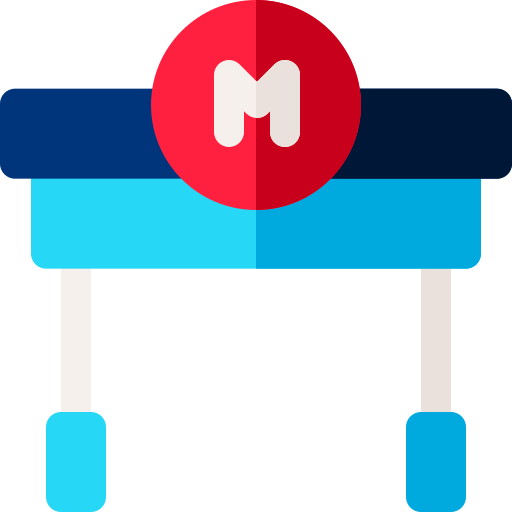 Metro station Basic Rounded Flat icon