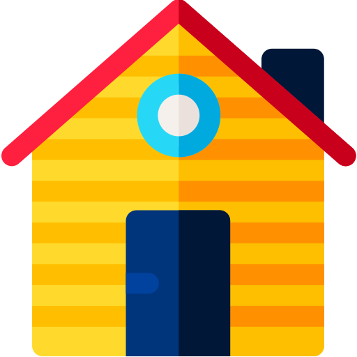 Wood house Basic Rounded Flat icon