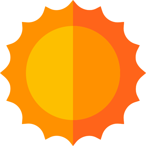 Sun Basic Straight Flat Ícone