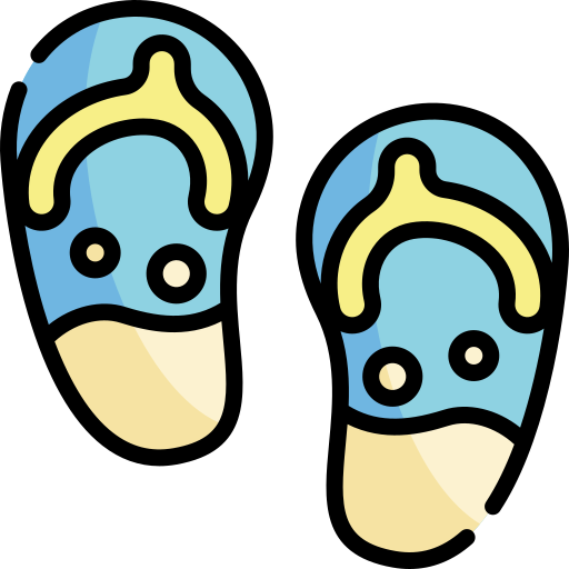 Flip flops Kawaii Lineal color icon