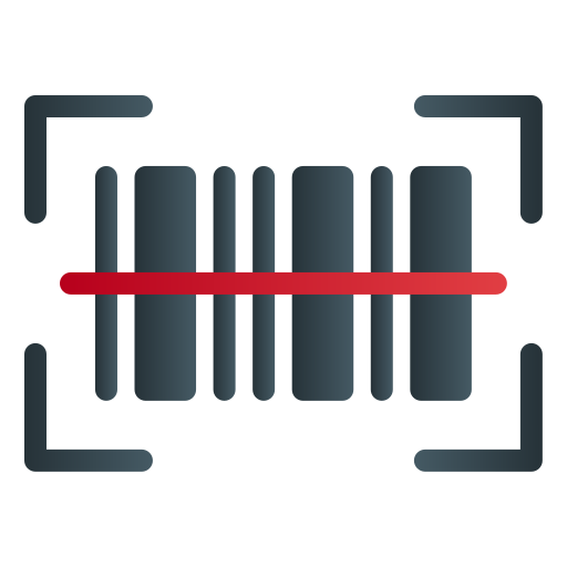 escáner de código de barras Generic gradient fill icono