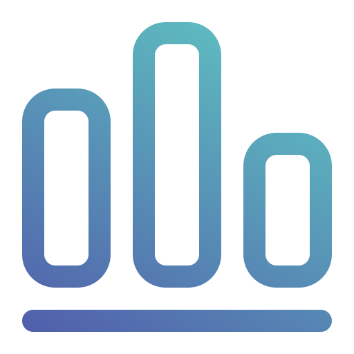 gráfico de barras Generic gradient outline icono