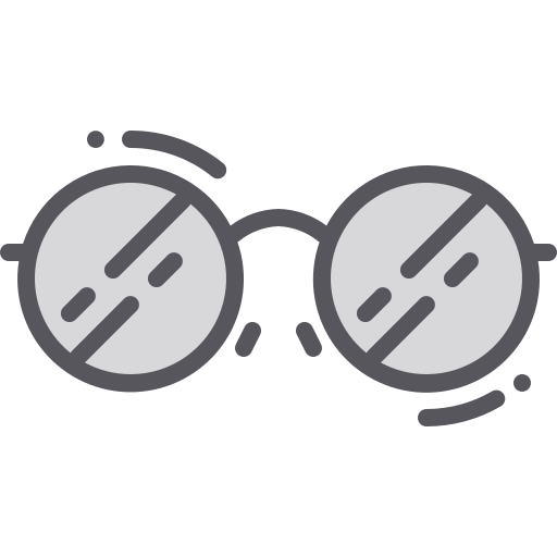 runde brille Berkahicon Lineal Color icon