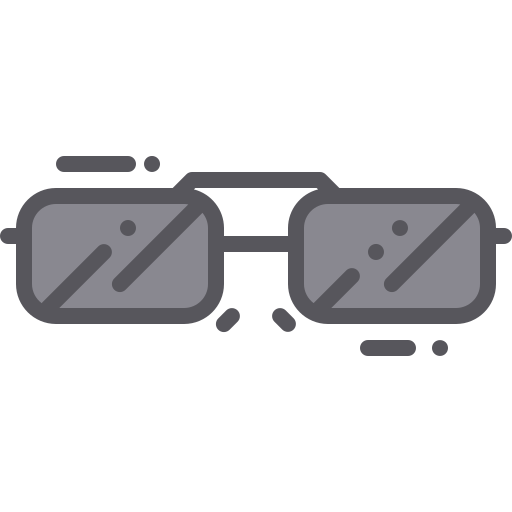 lunettes rectangulaires Berkahicon Lineal Color Icône