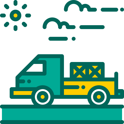 pick-up vrachtwagen Berkahicon Lineal Color icoon