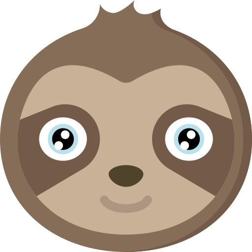 Sloth Juicy Fish Flat icono