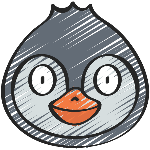 Penguin Juicy Fish Sketchy Ícone