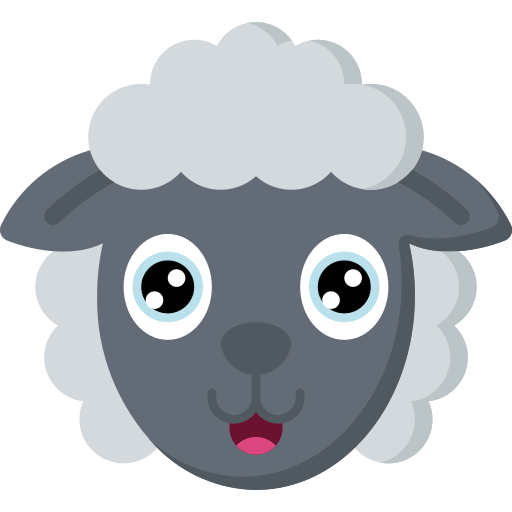 Sheep Juicy Fish Flat icon