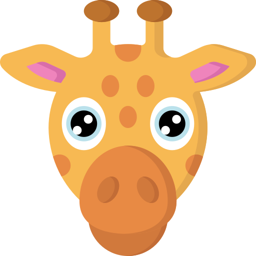 giraffe Juicy Fish Flat icoon