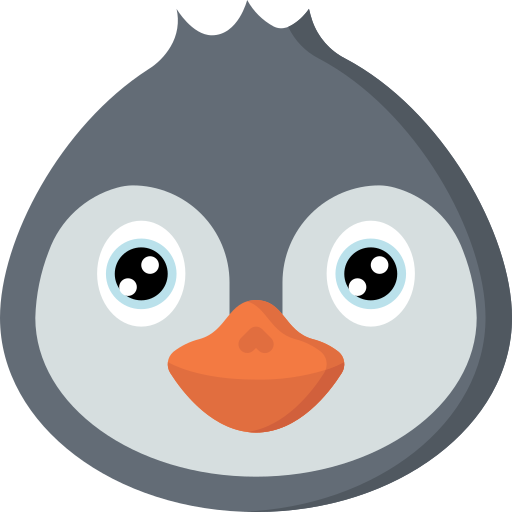 pinguïn Juicy Fish Flat icoon