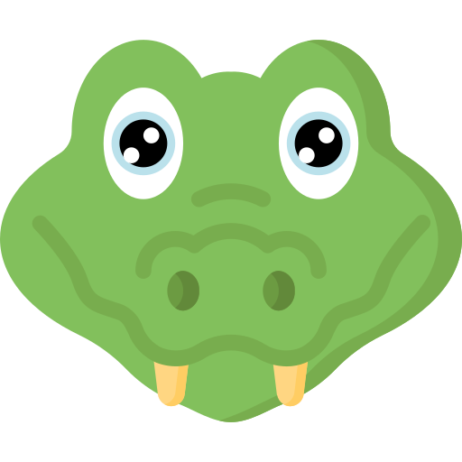 Crocodile Juicy Fish Flat icon