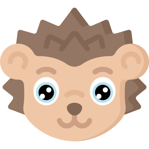 Hedgehog Juicy Fish Flat icon