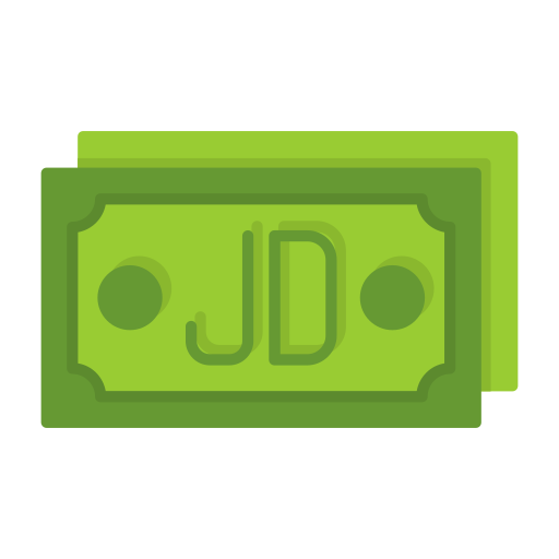 Jordanian dinar Generic color fill icon