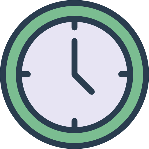 Circular clock Dinosoft Lineal Color icon