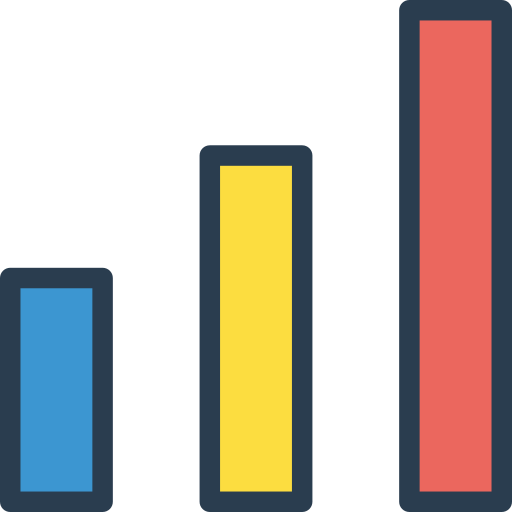 Bar chart Dinosoft Lineal Color icon