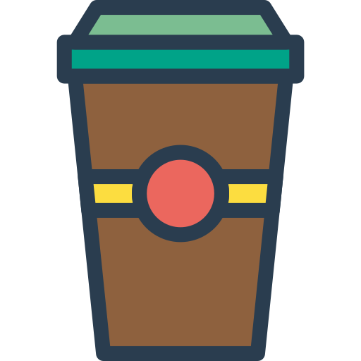 커피 Dinosoft Lineal Color icon