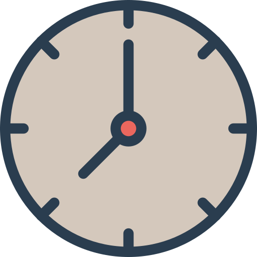 Circular clock Dinosoft Lineal Color icon